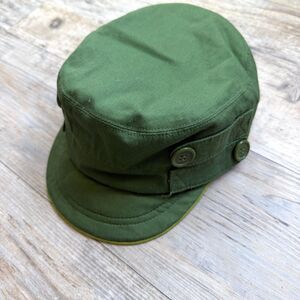 Y2K Cadet Cap Olive Green Military Style Adjustable Vintage Whimsical Whimsy